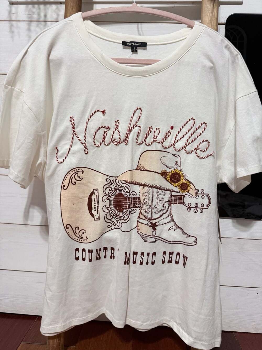 Ruby & Lace Nashville Country Music Show T-Shirt  oversized  S